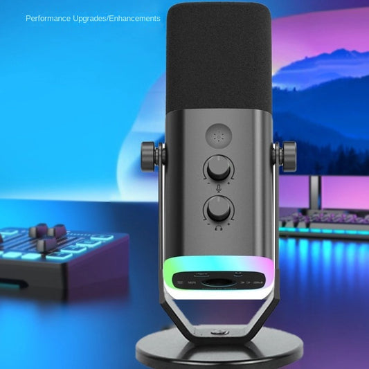 Condenser Microphone for Computer Live Streaming Karaoke Recording Audio Pickup Capacitor Mic for Mobile Phone Universal Karaoke Singing Gaming